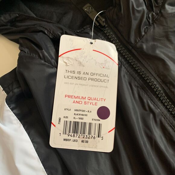 NHL Apparel Kids Youth Size XL 18/20 Chicago Blackhawks Full Zip Windbreaker New - Picture 10 of 10